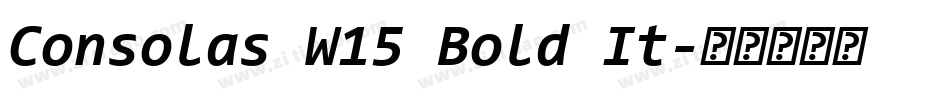 Consolas W15 Bold It字体转换